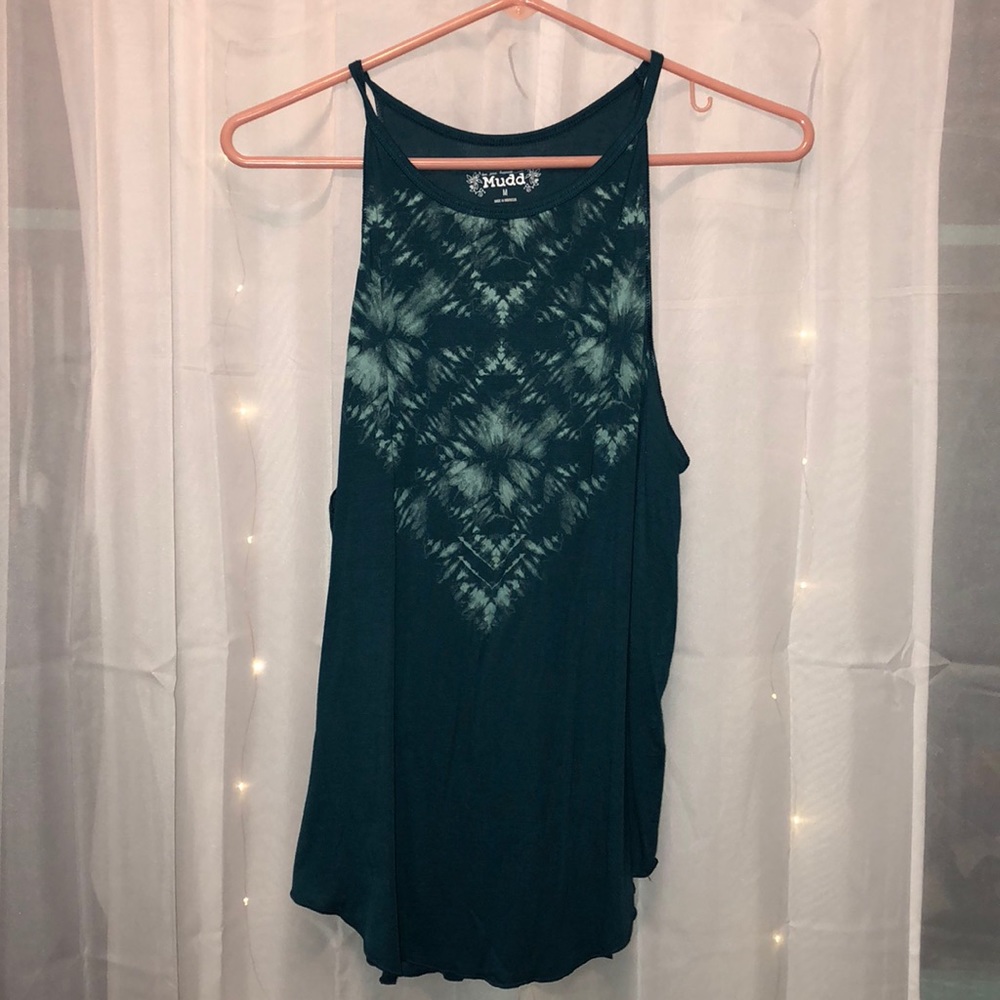 teal tank top